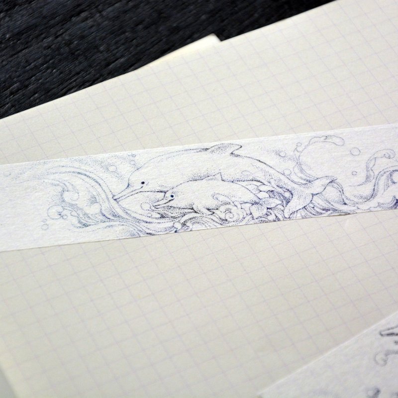 ◆◆年终特价◆◆【海洋教育企划】前奏曲-台湾白海豚 - 纸胶带 - 纸 白色