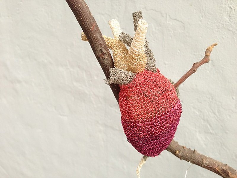 心脏造形艺术戒指/手工勾织~跳动~手作的诗HANDICRAFT POEMS创作单品贩售 - 戒指 - 其他金属 