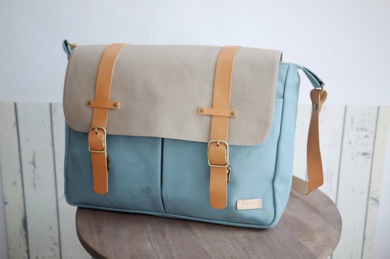 材料包：英伦书包 <日本八号帆布款> - 侧背包/斜挎包 - 其他材质 多色