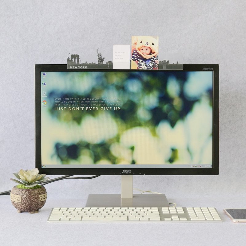 【欧士OSHI】电脑屏幕留言备忘板-纽约 办公桌收纳 开学 生日礼物 - 其他 - 塑料 黑色