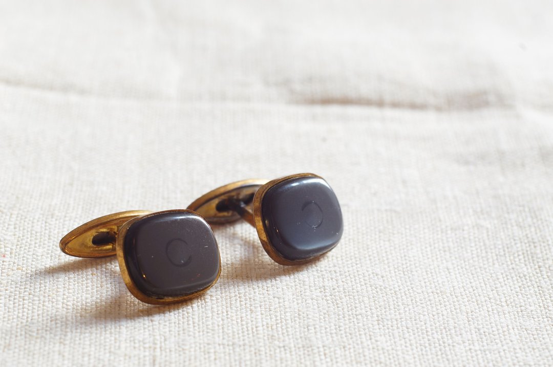 【C’est Cufflinks】德国严选Vintage古着袖扣 - 袖扣 - 其他金属 黑色