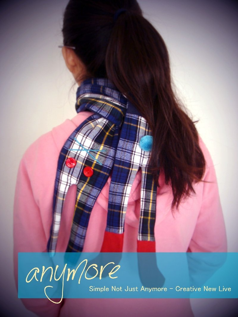 【ａｎｙｍｏｒｅ 】兔兔造型围巾–冬季限定款 ( 台湾免运费 ) - 丝巾 - 棉．麻 多色