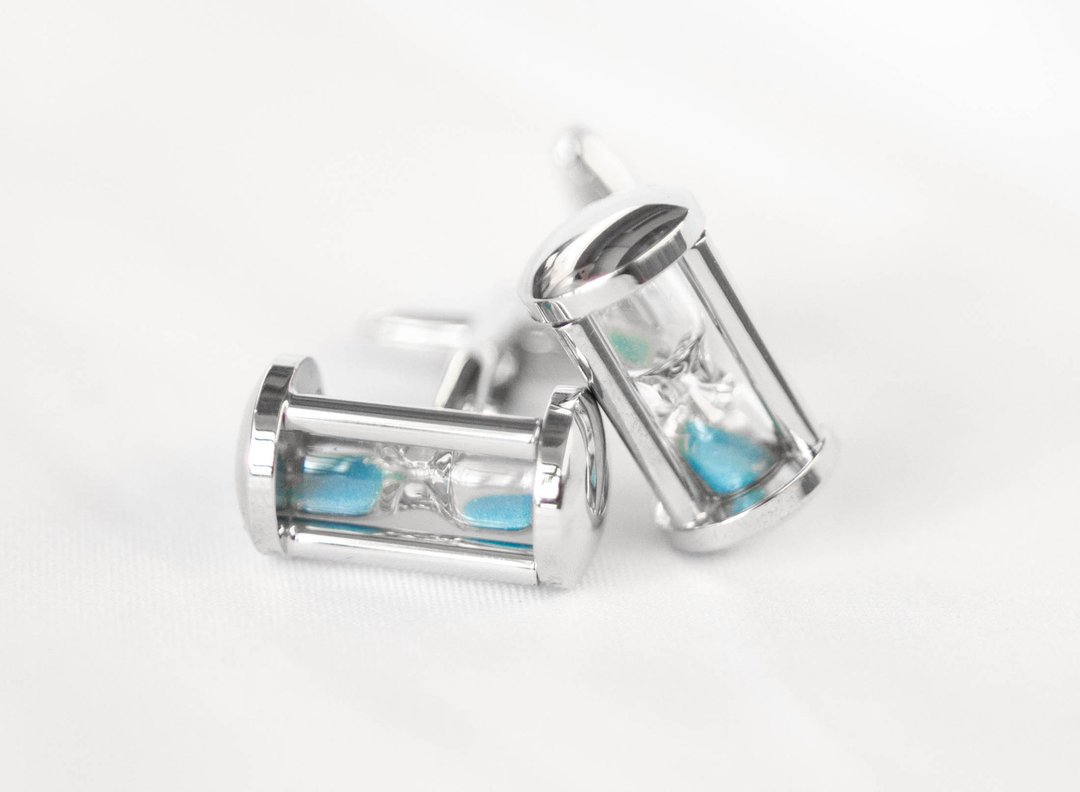 沙漏 袖扣 Hourglass Cufflink - 袖扣 - 其他金属 