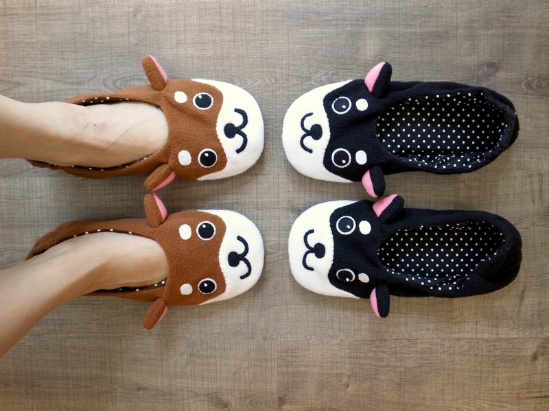 boboSARU 带着柴犬去旅行 室内旅行布拖鞋 (成人款) - 室内拖鞋 - 聚酯纤维 