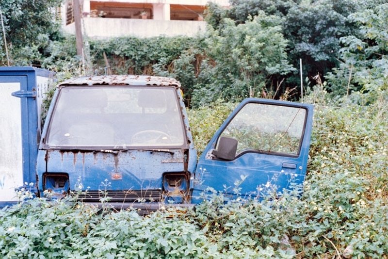 摄影 万用 明信片 - Taipei系列 - 没有人的卡车 - 卡片/明信片 - 纸 蓝色