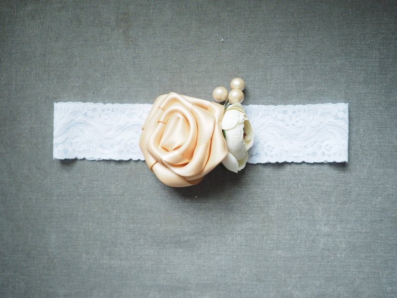 Sunflower 手作婴儿女童头饰 - 围嘴/口水巾 - 其他材质 金色