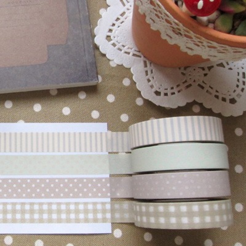 仓敷意匠和纸胶带4P【灰色系(45027-03)】 - 纸胶带 - 纸 灰色