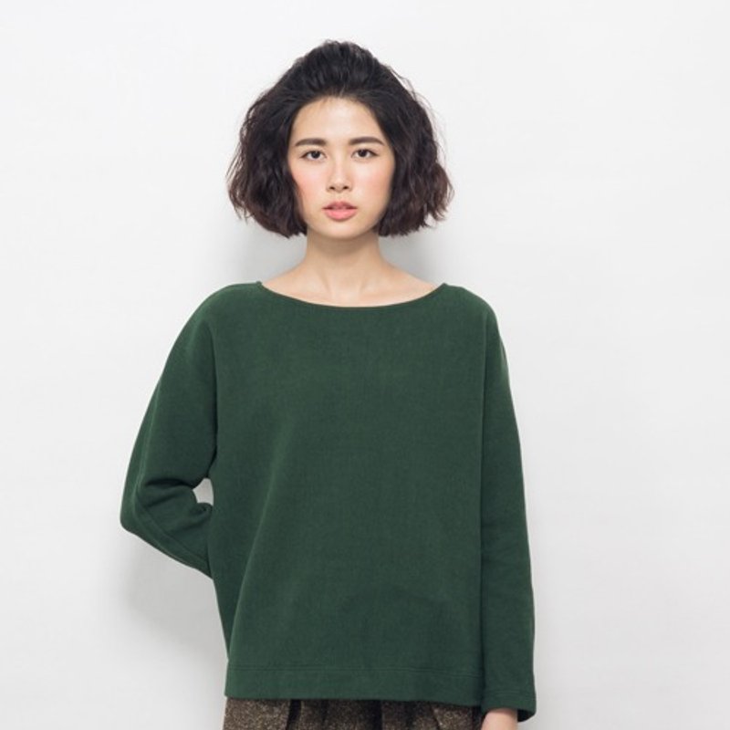 小水滴的日常有机棉素色上衣-苍郁森林(绿) - 女装上衣 - 棉．麻 绿色