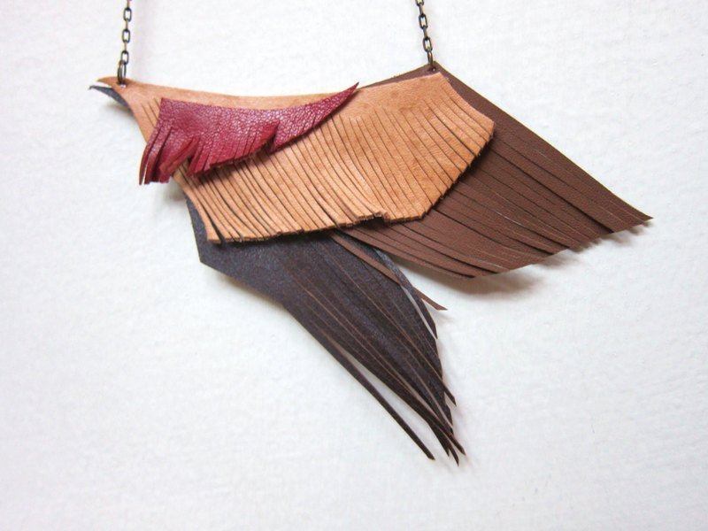 飞翔中请勿打扰*项炼I - 项链 - 真皮 咖啡色