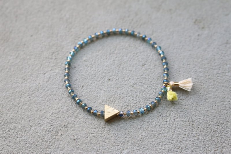 <☞ HAND IN HAND ☜>水晶-三角猫 手环 (0143) - 手链/手环 - 宝石 绿色