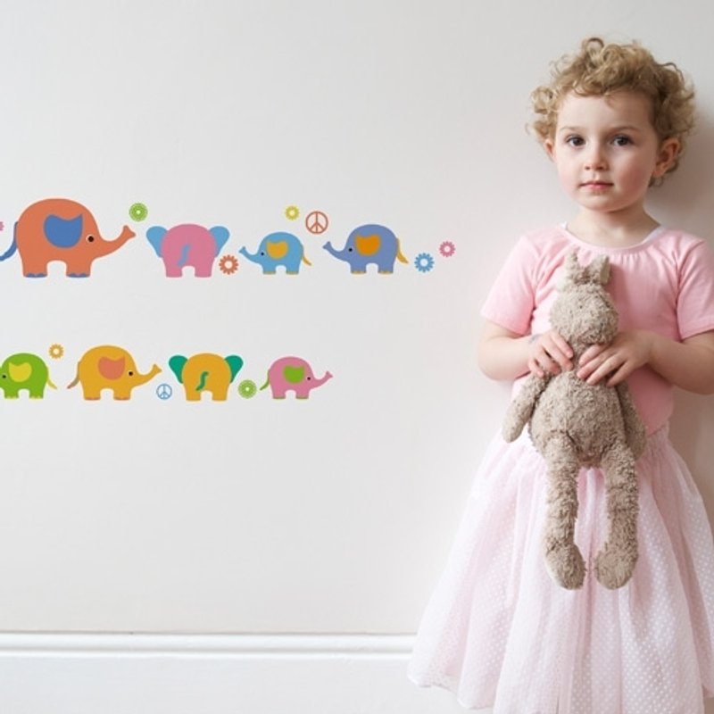 smart Life创意无痕壁贴 七彩大象 - 墙贴/壁贴 - 塑料 多色