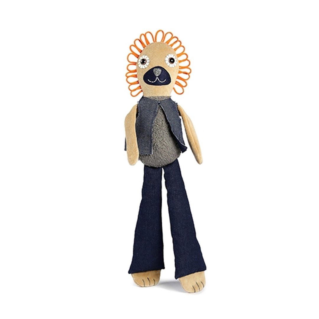 荷兰 esthex 手工车缝安全材质 音乐铃 乐西小狮典藏娃娃 - 满月礼盒 - 棉 蓝色