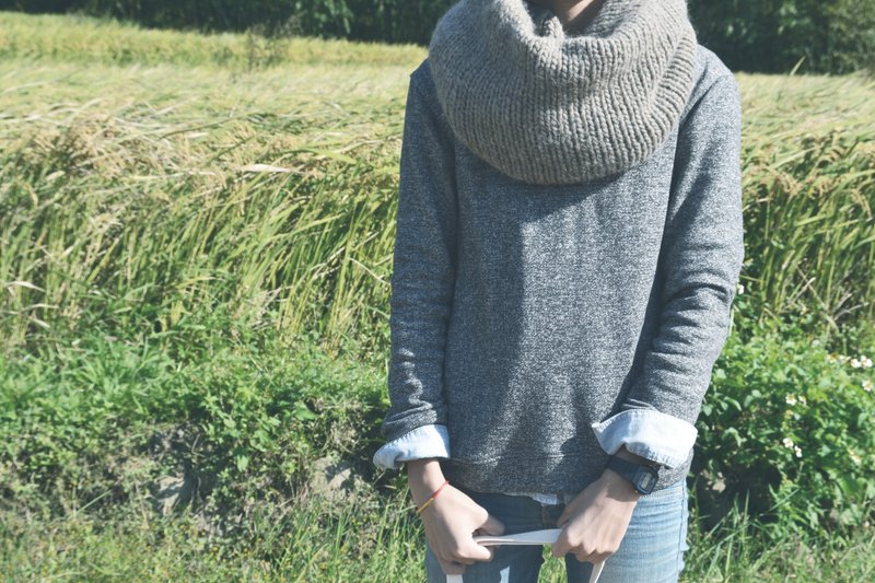 R.H. clothes / 深麻灰色休闲上衣（sold out） - 女装上衣 - 其他材质 灰色