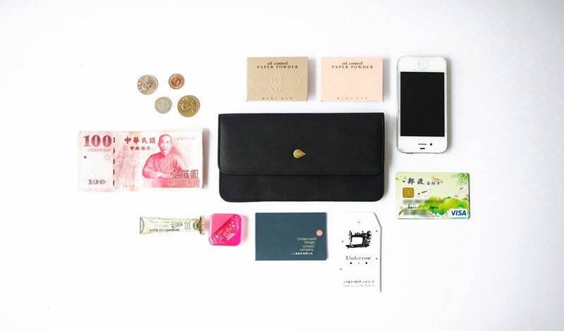 真皮经典薄式长夹 - 皮夹/钱包 - 真皮 黑色