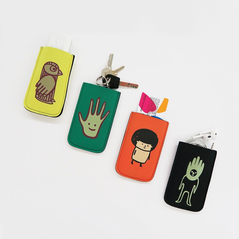 【Off-season sale】个性可爱插图 小物收纳保护套 柔软 防刮放泼 - 其他 - 防水材质 多色