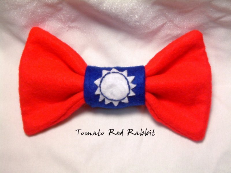 台湾国旗蝴蝶结别针 - 胸针 - 其他材质 