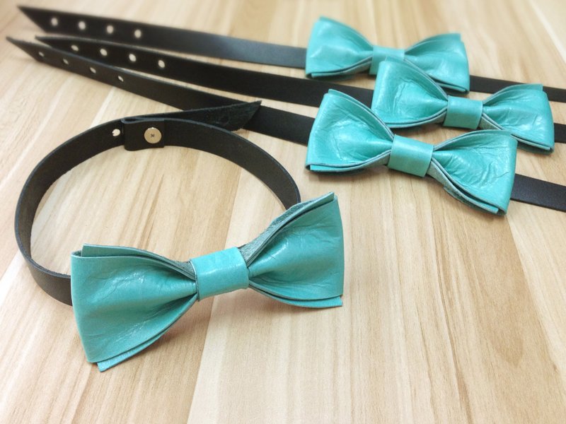 **定制化** MICO 手工皮革蝴蝶领结 Bow Tie - 领带/领带夹 - 真皮 