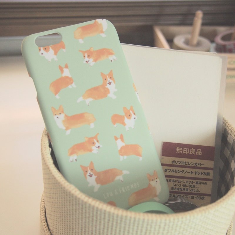 :: 圣诞礼物 ::柯基手机壳 iPhone - 平板/电脑保护壳 - 塑料 绿色