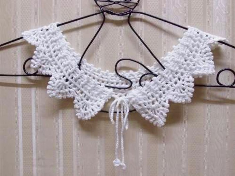 蕾丝领围- no.001新芽 手工编织 - 其他 - 其他材质 白色