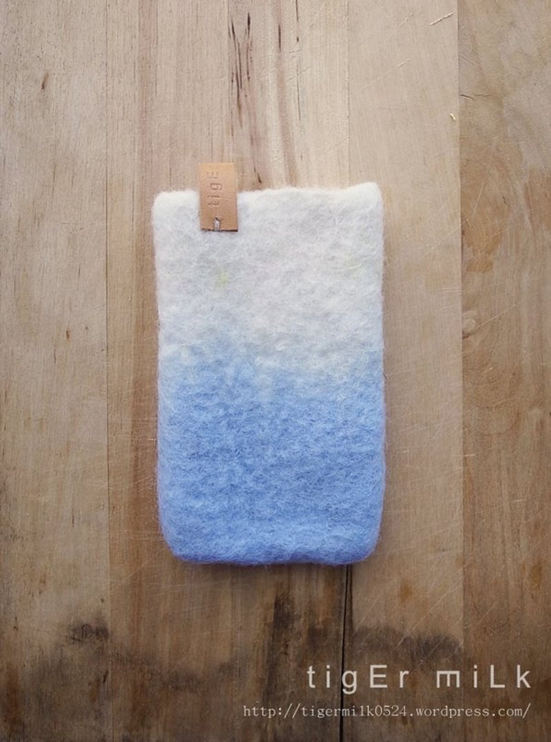 渲 手机袋_白蓝 - 其他 - 羊毛 白色