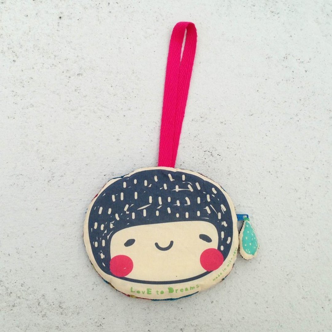 小女孩 悠游卡夹/零钱包-深蓝黑 - 零钱包 - 棉 蓝色