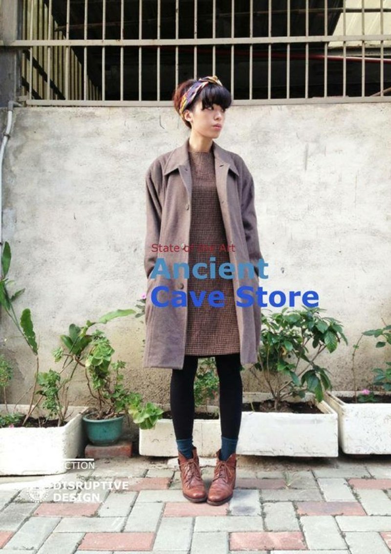 古着毛料灰色大衣 - 女装休闲/机能外套 - 其他材质 灰色