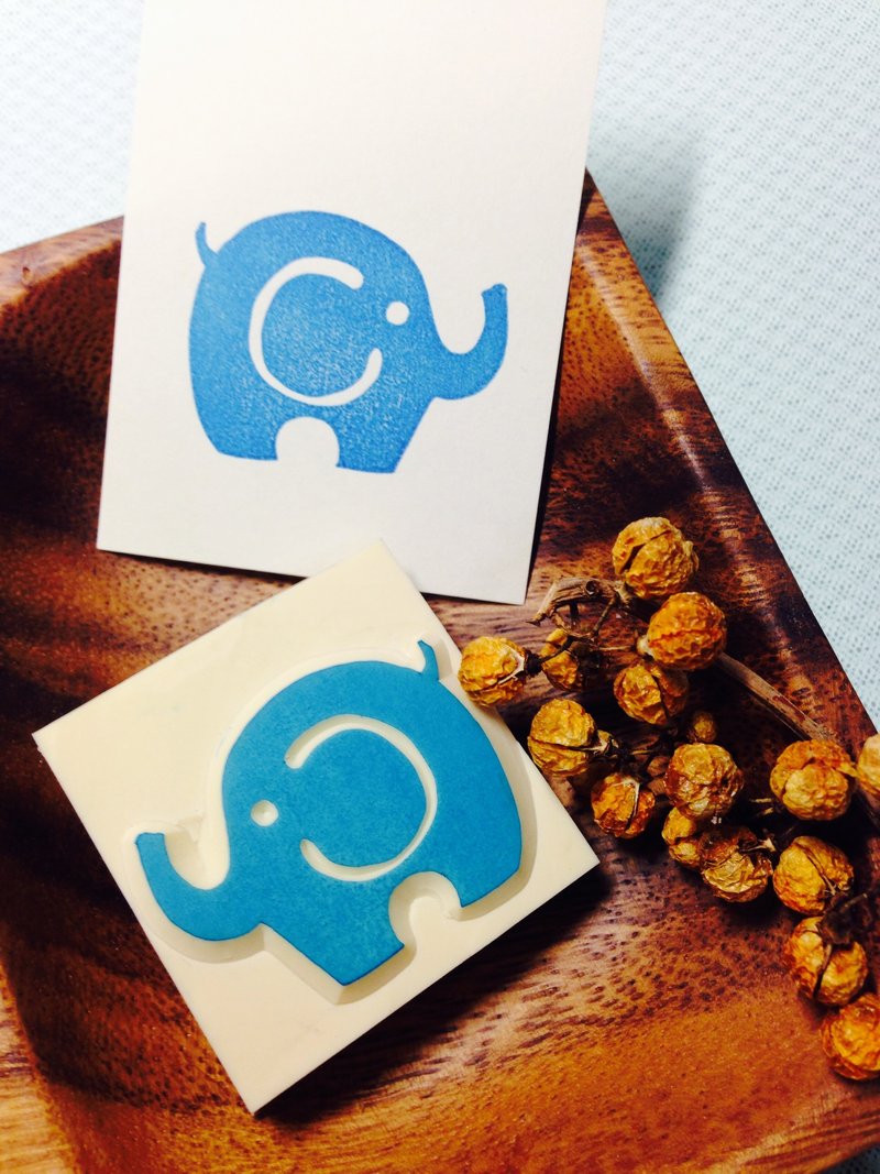 黑大象 橡皮章 - 其他 - 橡胶 蓝色