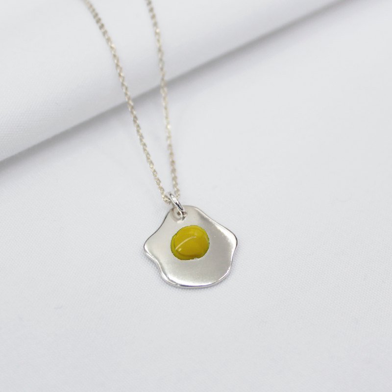 【BE.RUBY】纯银项链-太阳蛋 - 项链 - 其他金属 灰色