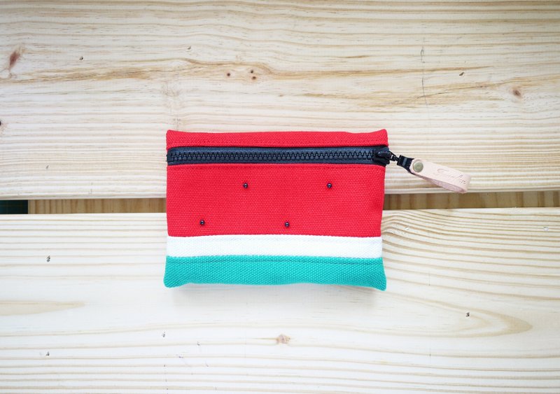 西瓜零钱收纳袋 - 零钱包 - 其他材质 红色