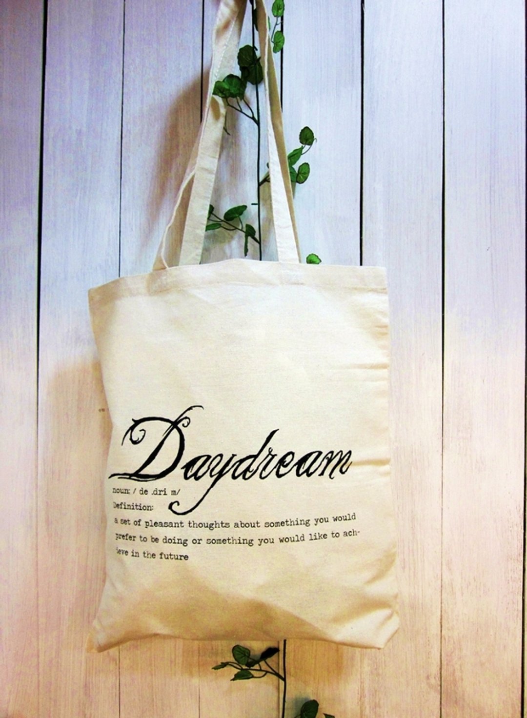 My Daydream Workshop复古tote bag水洗帆布单肩手提环保袋  - 侧背包/斜挎包 - 其他材质 多色