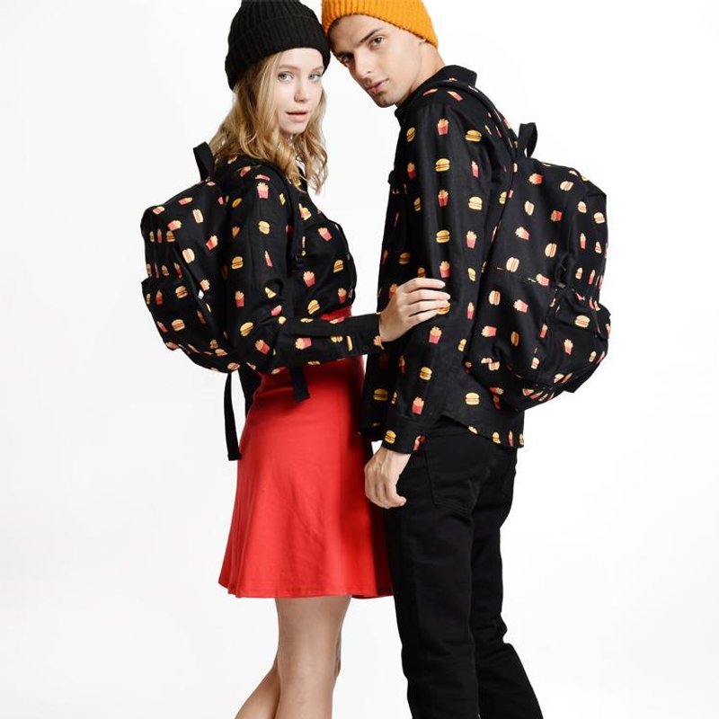 YIZISTORE新款印花帆布双肩包（标准款） - 后背包/双肩包 - 其他材质 