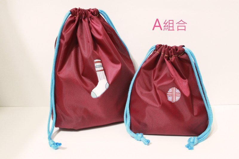 [CURLY CURLY]第一波 迷你版超限量超可爱/伞布束口袋组合(一大一小) 已全数售出啰!!! - 手提包/手提袋 - 其他材质 红色