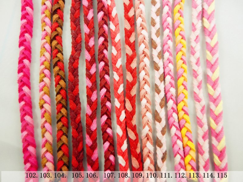 god leading手作-【质感】3古编-皮绳手环- 红色 黄色 橘色 粉色 女 - 手链/手环 - 真皮 红色