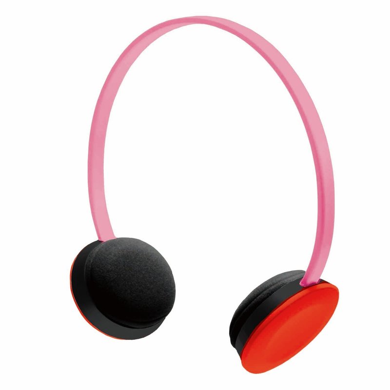 专属声活│hoomia 好定制│【U2 Me】睡美人（桃红头条+红耳壳）配色限定．多彩生活．头戴式立体声耳机 - 耳机 - 塑料 红色