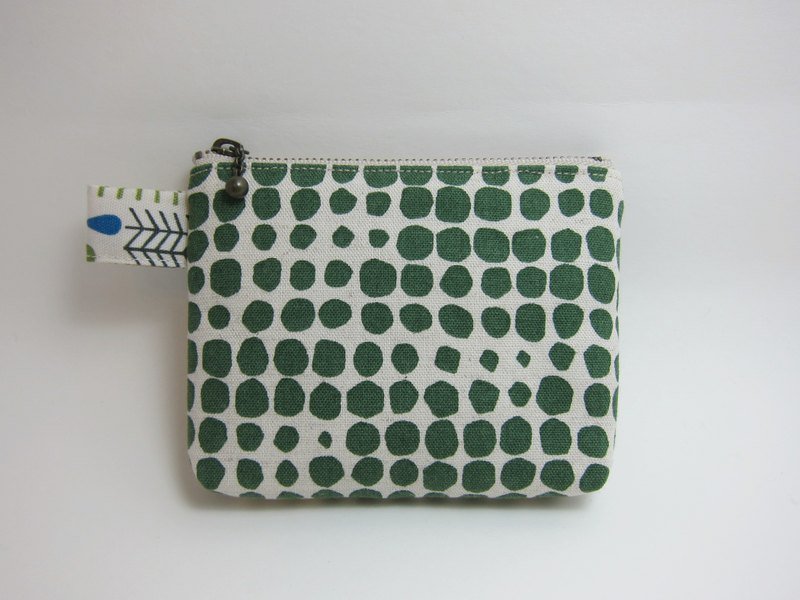 棉麻绿色斑纹零钱包 - 零钱包 - 其他材质 绿色