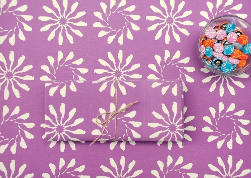 印花乐布料-乌秋圈圈，淡紫罗兰 - 其他 - 其他材质 紫色