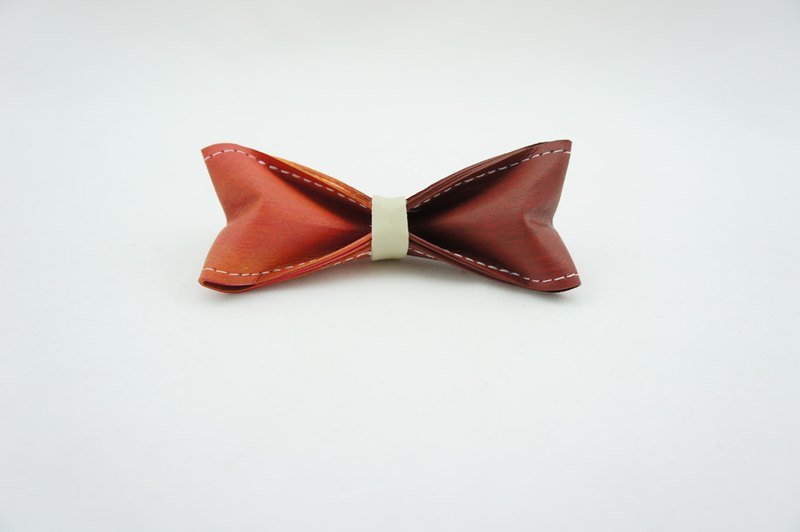 “Paper Bow Tie”纸领结 双色系列- No.222（橘红 樱桃紫）【圣诞礼物/圣诞风格穿搭/圣诞饰品/领带外首选】 - 领带/领带夹 - 纸 多色