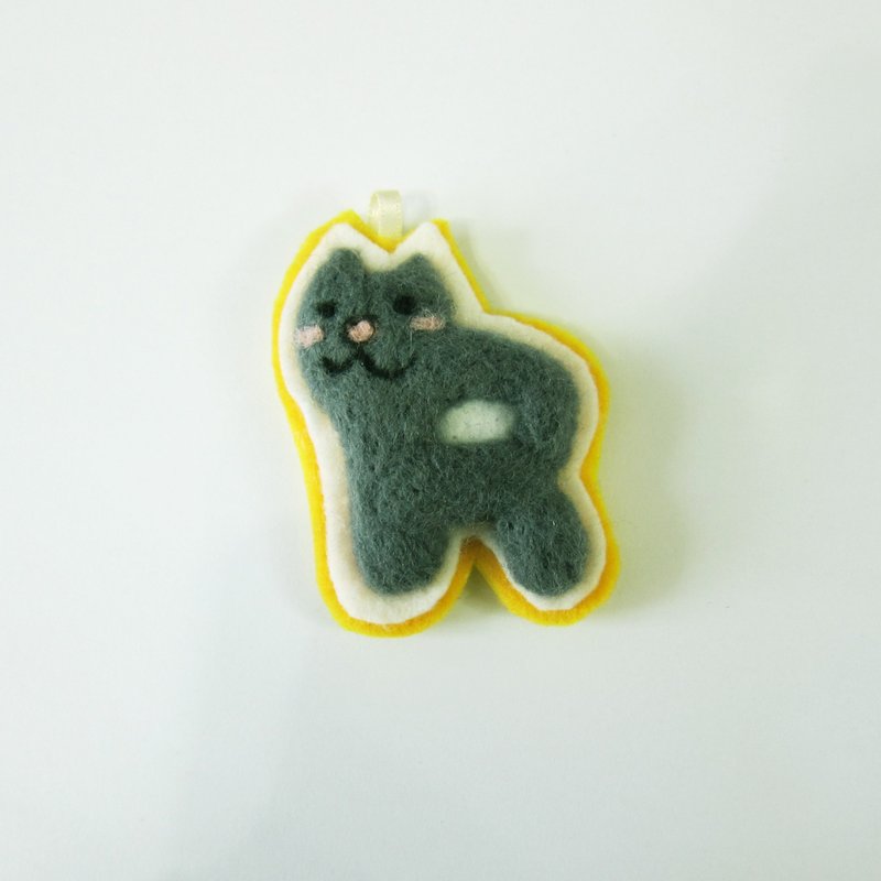 喵星语英文字母 “R”吊饰 - 钥匙链/钥匙包 - 羊毛 多色