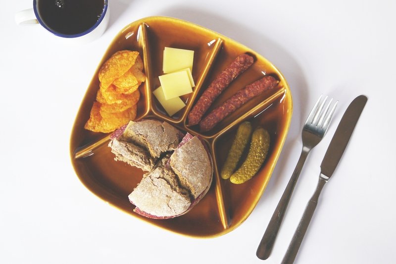 分格瓷盘 - 欧洲 vintage - 浅碟/小碟子 - 其他材质 咖啡色