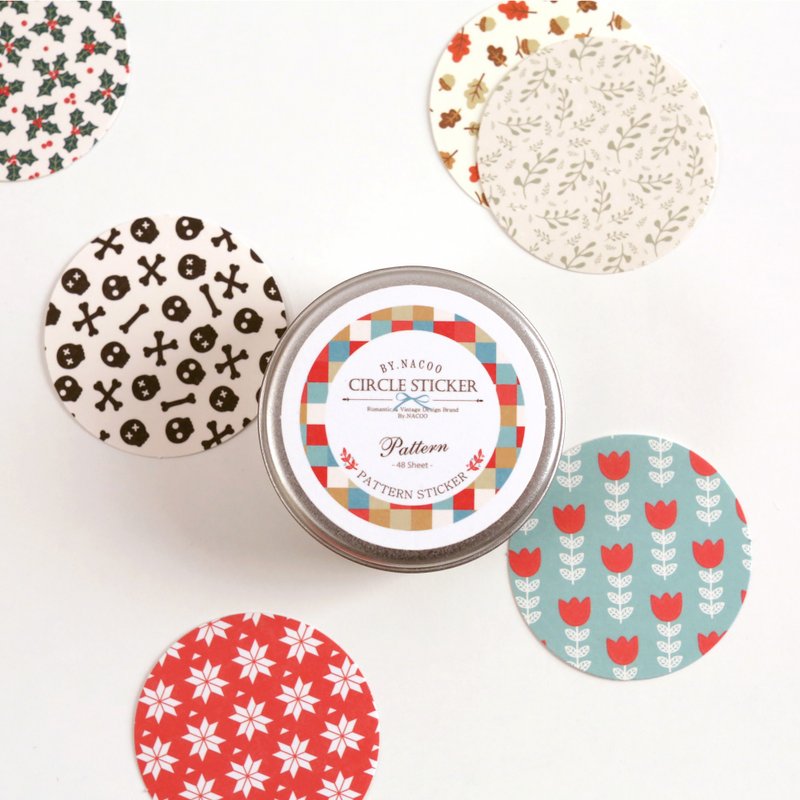 Nacoo 趣味时光造型圆贴(48入)-节日图腾,BNC10449 - 贴纸 - 纸 多色