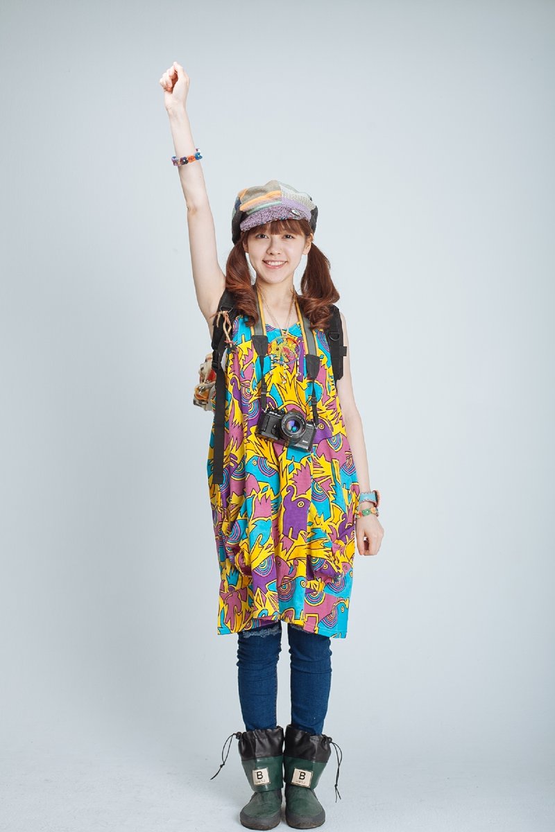 ☼saibaba ethnique // 色彩缤纷大象图案长版背心☼ - 女装背心 - 棉．麻 多色