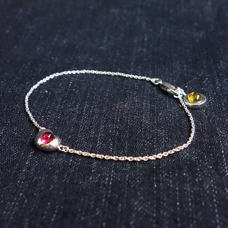 -碧玺手链- 纯银手链 - 手链/手环 - 其他金属 