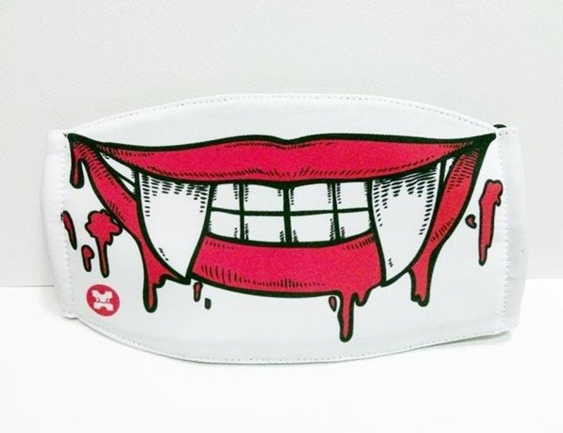 手工印制口罩-血腥系列(吸血鬼/黑暗小丑共两款四色) - 口罩 - 其他材质 黑色