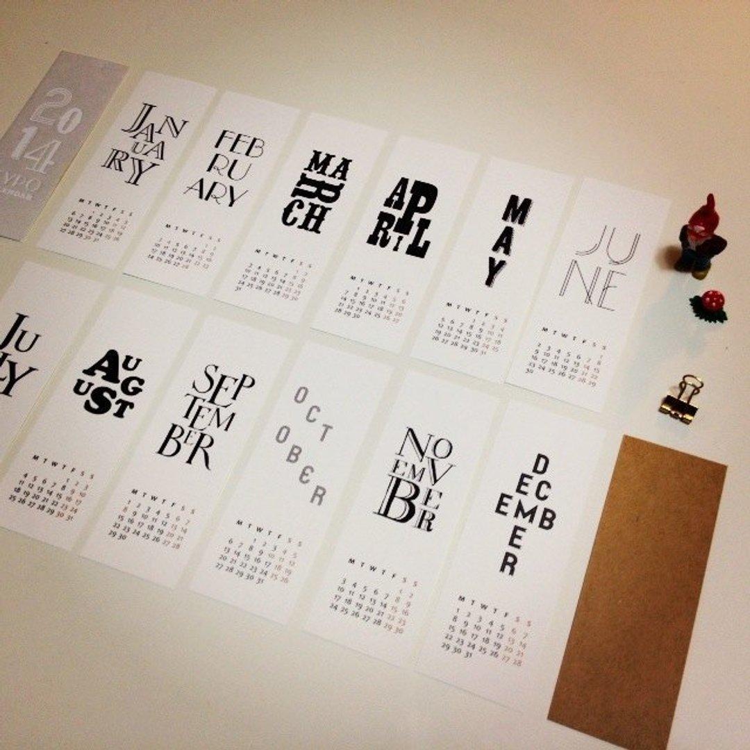 【PAPERWORK】纸本作业-2014字母小月历 - 笔记本/手帐 - 纸 白色