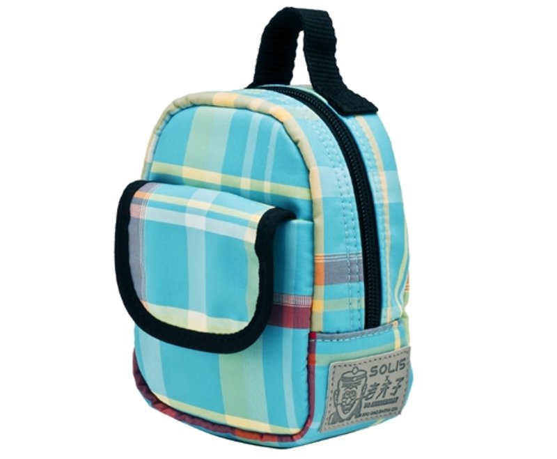 SOLIS [ 老夫子联名系列 ] 经典魅力进化版随身挂包 (蓝底红黄线) - 化妆包/杂物包 - 聚酯纤维 多色