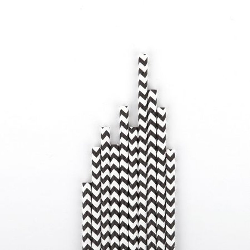 Dailylike欢乐假期派对纸吸管(10入)-09波纹黑,E2D83655 - 其他 - 纸 多色