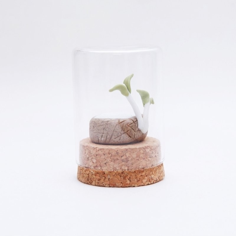 原创趣味纯手工可爱摆件玻璃瓶里的陶瓷植物中树苗景德镇制 - 摆饰 - 其他材质 