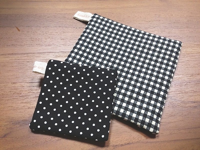 ::Lane68:: 一个人的下午茶手制餐杯垫组 (一餐垫，一杯垫) - 杯垫 - 其他材质 黑色