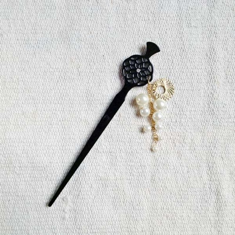 【MITHX】藕遇,渐层金葱,发簪,发钗-墨黑 - 发饰 - 压克力 黑色