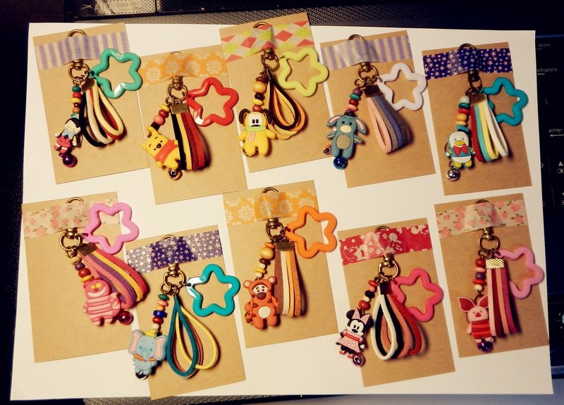 <god leading> 手作质感可爱 迪士尼  包包吊饰 - 钥匙链/钥匙包 - 其他金属 多色